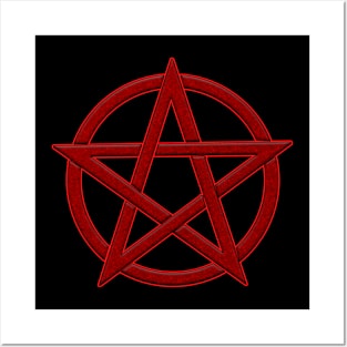 Red Pentagram Posters and Art